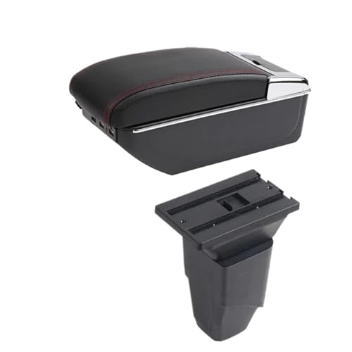 HPZPRPCEW Für Peugeot 206 Cc Armlehnenkasten Mittelkonsolenbox Innenraum-Nachrüstung USB-Aufladung(D rote Linie 7USB) von HPZPRPCEW