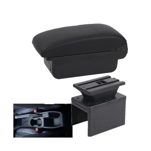 HPZPRPCEW Für R&enault Für Clio 5 Armlehnenbox Für R&enault Für Captur Für Clio5 Auto Armlehnenbox Zentrale Aufbewahrungsbox(A2 schwarze Linie Kein USB) von HPZPRPCEW