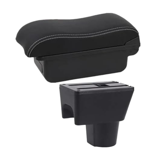 HPZPRPCEW Für R&enault Für Duster Armlehnenbox 2010-2018 Für Dacia Für Duster Oroc Auto Armlehnenbox Gebogene Oberfläche(A3 Black white NO USB) von HPZPRPCEW