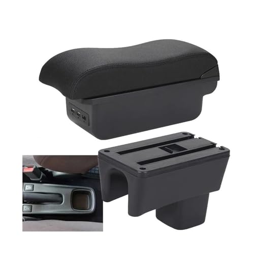 HPZPRPCEW Für Suzuki Für Swift 2005-2014 2015 2016 2017 2018 2019 2020 2021 2022 2023 Armlehnenbox Auto Armlehne Gebogene Oberfläche Auto Aufbewahrungsbox(B2 schwarze Linie 3USB) von HPZPRPCEW