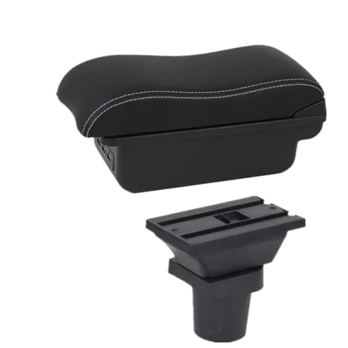 HPZPRPCEW Für Toyota Für Yaris Für Vitz 5-Türer Schrägheck 1998-2011 2005 2006 2007 2008 2009 2010 Auto Armlehnenbox(B3 Schwarz weiß 3USB) von HPZPRPCEW