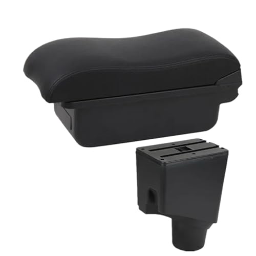 HPZPRPCEW Für Toyota Für Yaris Hybrid Auto Armlehnenbox Für Toyota Für Yaris 2015 2016 2017 2018 2019 2020 2021 2022 Mittelarmlehnenbox(A2 schwarze Linie Kein USB) von HPZPRPCEW
