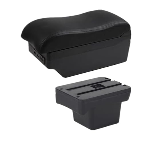 HPZPRPCEW Für VW Für Caddy 5 2024 Armlehnenbox Innenausstattung(C black line 7USB) von HPZPRPCEW