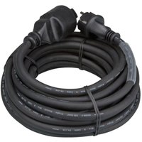 GUMMI-VERLÄNGERUNGSKABEL MIT SCHRUMPFSCHLAUCH - 3G2.5 - 15 m - STECKER-TYP E (FRANZÖSISCHES SYSTEM) von HQ POWER