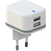 KOMPAKTES LADEGERÄT MIT 2 USB-ANSCHLÜSSEN - 5 V - 3.4 A max. ( 2.4 + 1 A ) - 17 W max. von HQ POWER