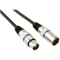 Professionelles xlr-kabel, xlr-stecker auf xlr-buchse - schwarz (3m) von HQ POWER