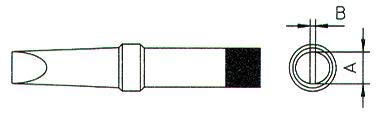 Spitze, Schraubendreher, 2,4 mm, zur Verwendung mit TCP-12, TCP-24, TCP-42, TCP-48, TCP-55, TCPS, FE-50M Lötkolben, Produktserie PT Serie, Tip Düsenstyle-Schraubendreher, Spitze Düsenbreite 2,4 mm, von HQ TEC