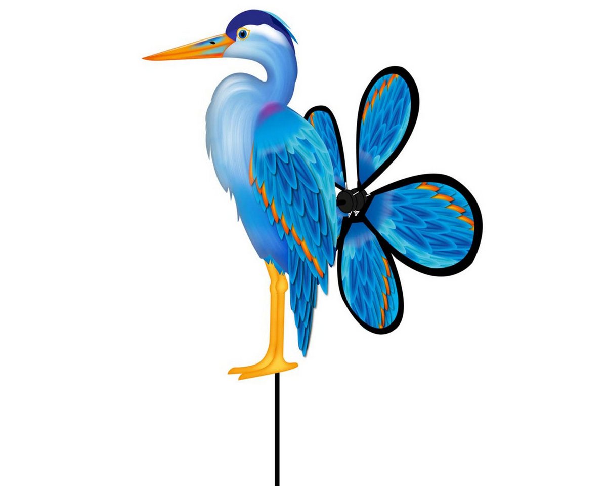 HQ Windspiel Windrad Windspiel HQ Spin Critter Blue Heron Gartendeko Propeller, farbenfrohe Gartendekoration, toller Hingucker von HQ