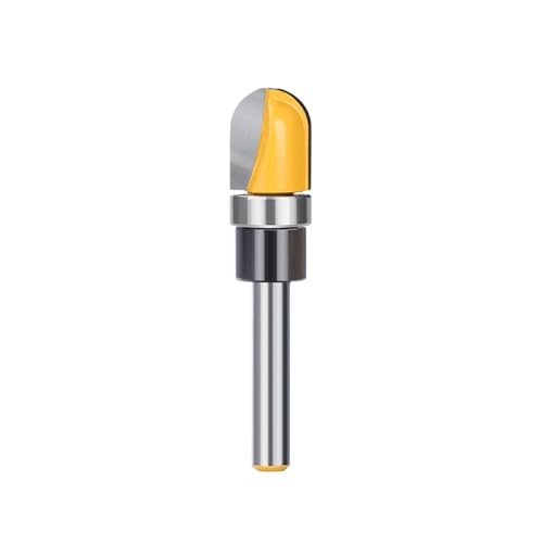 HQABCUTR 1 stück Schüssel Und Tablett Vorlage Router Bit 6mm 1/4 "8mm Schaft Durchmesser Runde Nase Fräser for Holzbearbeitung von HQABCUTR