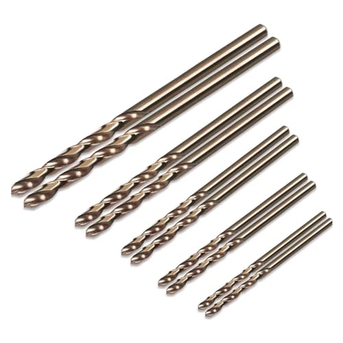 HQABCUTR 10 stücke M35 Kobalt Metall Bohrer Gerade Schaft Bohrer Set Loch Werkzeug for Holzbearbeitung von HQABCUTR