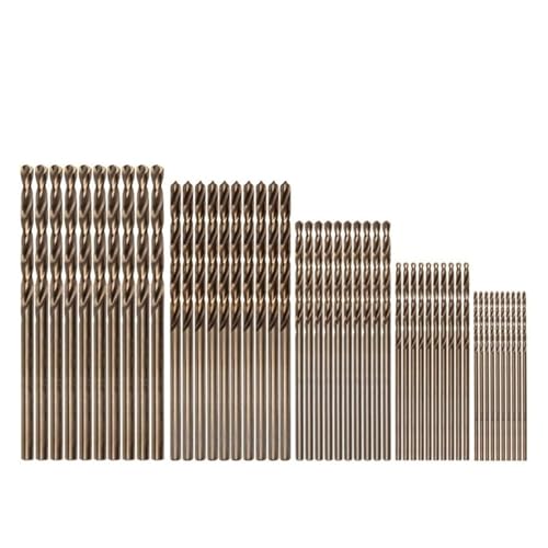 HQABCUTR 1mm 1,5mm 2mm 2. 3mm 50Pcs Kobalt M35 High Speed ​​Stahl Metall Bohrer Bits Twist Set Werkzeug Hand von HQABCUTR