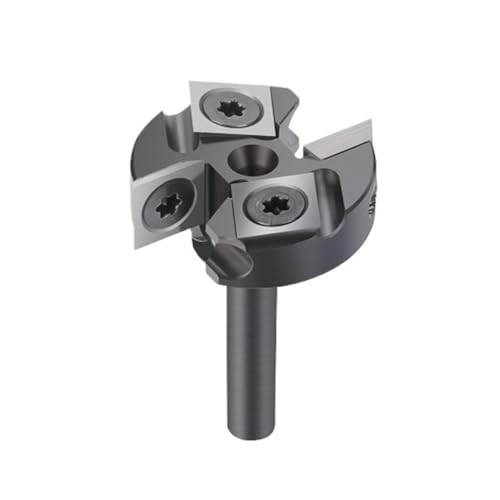 HQABCUTR 2-welliger Holzhobelfräser, Schnittdurchmesser 1-1/4 Zoll, 1/4-Zoll-Schaft, Fräser für Spanplatten, Hartmetalleinsatz für Fliesen von HQABCUTR