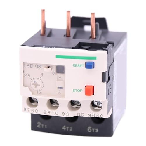 Thermisches Überlastrelais LRD08 2,5–4A 1 Schließer + 1 Öffner LR-D08, Schraubklemme, Differential-Thermoüberlastrelais, Anwendungen in der Automatisierung, Antriebsstrang- und Programmsteuerung usw. Thermisches Überlastrelais LRD08 2,5–4A 1 Schließer + 1 Öffner LR-D08, Schraubklemme, Differential-Thermoüberlastrelais, Anwendungen in der Automatisierung, Antriebsstrang- und Programmsteuerung usw. von HQDRCY