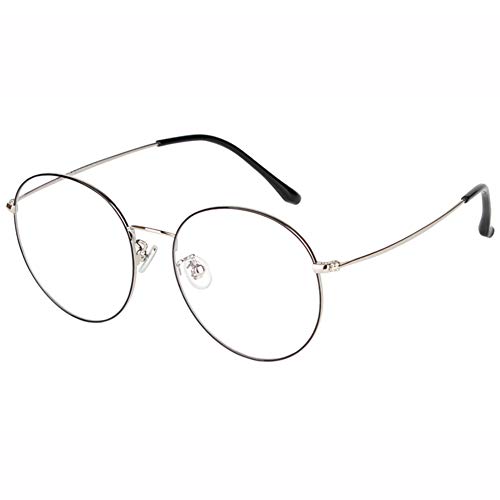 Frauen reines Titan ermüdungs ​​Lesebrille - ultraleichte Art und Weise große Rahmen HD Harzlinse anti-blau Lesevergrößerungsglas Geschenke zu senden beste Wahl+ 0,75-+3,0,Blacksilver,+1.75 von HQMGLASSES