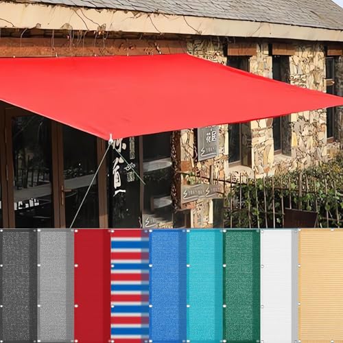 HQQMNY Sonnensegel Schattiernetz mit Ösen 9mx18m Sonnenschutznetz Sichtschutznetz Gartennetz 95% Shading Rate UV-Beständiges Schattierungsnetz für Garten Spielplatz Gewächshaus - ROT von HQQMNY