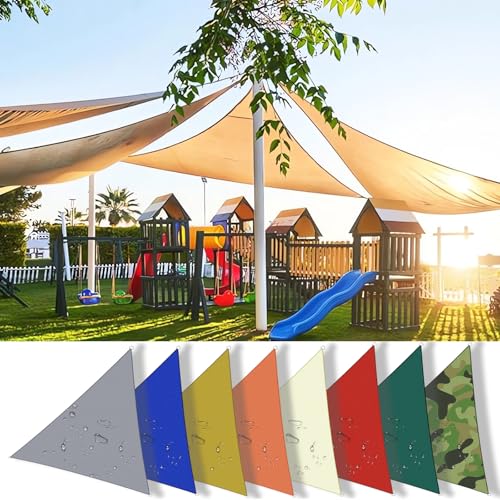 HQQMNY Sonnensegel mit D-Ring Wasserdicht Sonnenschutz Wetterschutz Segel Dreieck-2mx2mx2m aus Oxford-Stoff 180 g/m²,95% UV Schutz für Balkon Terrasse Garten Patio - Gelb HQQMNY Sonnensegel mit D-Ring Wasserdicht Sonnenschutz Wetterschutz Segel Dreieck-2mx2mx2m aus Oxford-Stoff 180 g/m²,95% UV Schutz für Balkon Terrasse Garten Patio - Gelb von HQQMNY