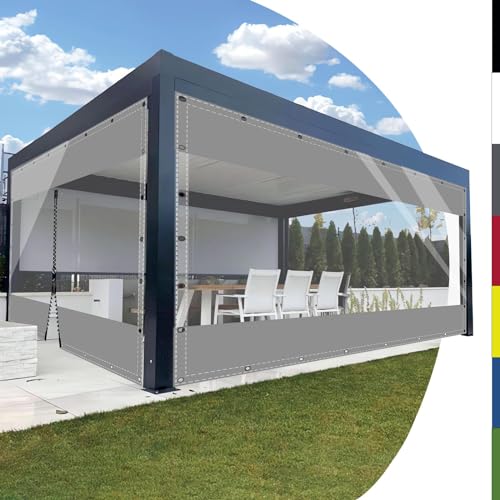HQQMNY Plane mit ösen Transparent Abdeckplane Wasserfest 0.5mm Outdoorvorhänge mit Ösen Zeltplane aus 560g/m² PVC Wetterfeste Gewebeplane Regenplane für Pavillon(Grau, H2,6mxL3m) HQQMNY Plane mit ösen Transparent Abdeckplane Wasserfest 0.5mm Outdoorvorhänge mit Ösen Zeltplane aus 560g/m² PVC Wetterfeste Gewebeplane Regenplane für Pavillon(Grau, H2,6mxL3m) von HQQMNY
