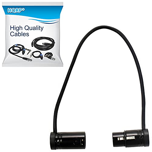 HQRP 3-Pin XLR Buchse auf 3-Pin XLR Stecker Einstellbar Winkel Low-Profile Kabel Kompatibel mit Soundgeräten 302, 552, 633, 688, 788T Mixer/Recorder von HQRP