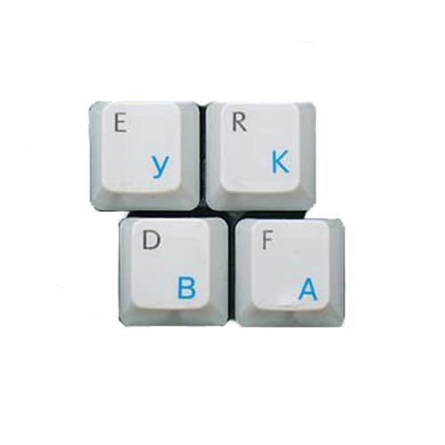 HQRP Blaue Russische Tastatur-Aufkleber auf transparentem Hintergrund für alle Tastaturen Rechner/Computer/PC/Notebooks/Laptops Tastatur von HQRP