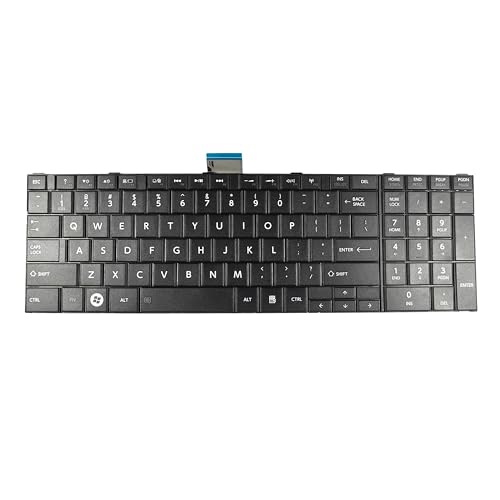 HQRP Laptop-Tastatur kompatibel mit Toshiba Satellite C875-S7228 / C875-S7303 / C875-S7304 / C875-S7340 / C875-S7341 / C875-S7344 Notebook von HQRP