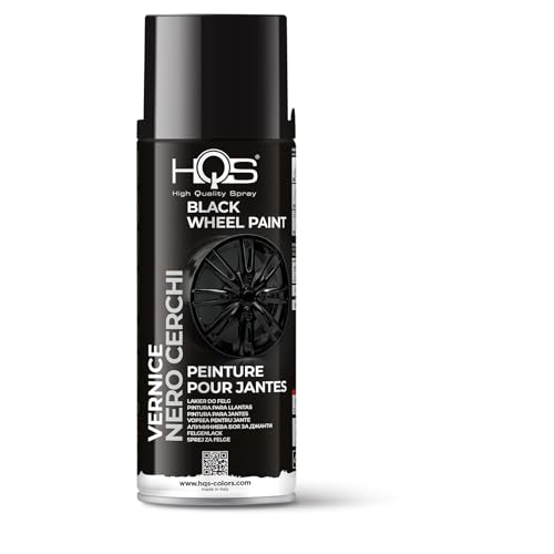 HQS Spraydose 400 ml für Felgen Auto und Motorrad (Schwarz glänzend) von HQS High Quality Spray