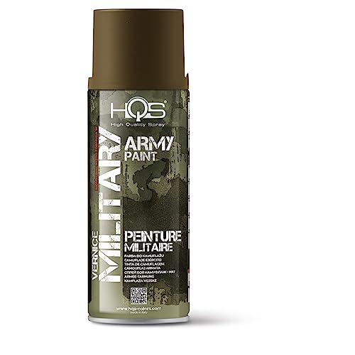 HQS Spraydose mit Mattfarbe, 400 ml, Armee Camouflage, Militär (Khaki Olive) von HQS High Quality Spray
