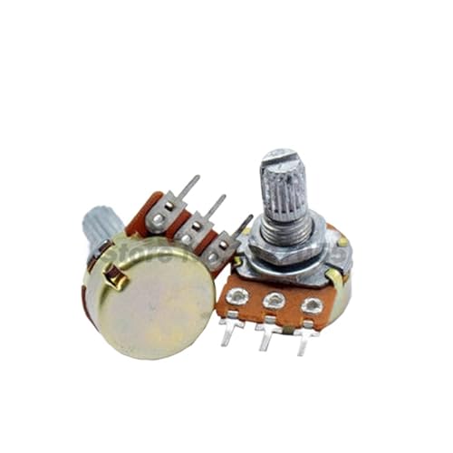 100 stücke WH148 B1K B2K B5K B10K B20K B50K B 100 K B500K 3Pin 15mm Welle Verstärker Dual stereo Potentiometer 1K 2K 5K 10K 50K 100K(50K Ohm) von HQYCL