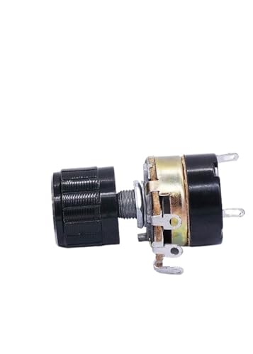2 Sets WH138 B5K B10K B20K B50K B100K B250K B500K Ohm Single Linear Taper Dimmer Potentiometer mit Schalter und schwarzem Legierungsknopf(10K Ohm) von HQYCL
