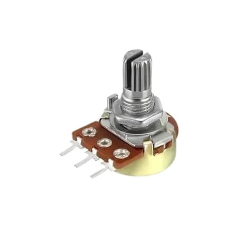 20PCS WH148 Single Linked Potentiometer mit Kappe B1K 2K 5K 10K 20K 50K 100K 500K 1M Grifflänge 15mm Einstellbarer Widerstand(100K Ohm) von HQYCL