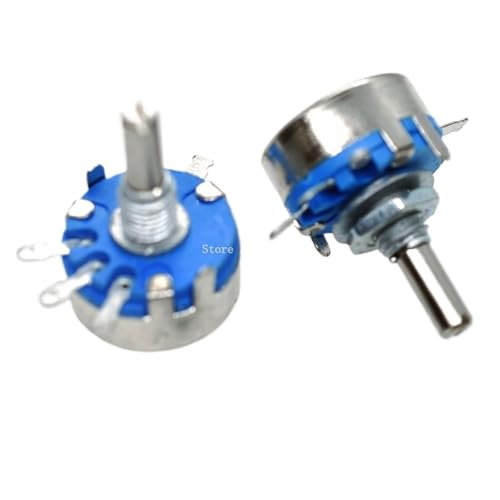 2PCS WH5-1A 470R 1K 10K 47K 4K7 100K 470K 220K 1K5 22K 1M ohm 3-Terminals Runde Welle Rotary Taper Carbon Potentiometer WH5 Neue(1K Ohm) von HQYCL