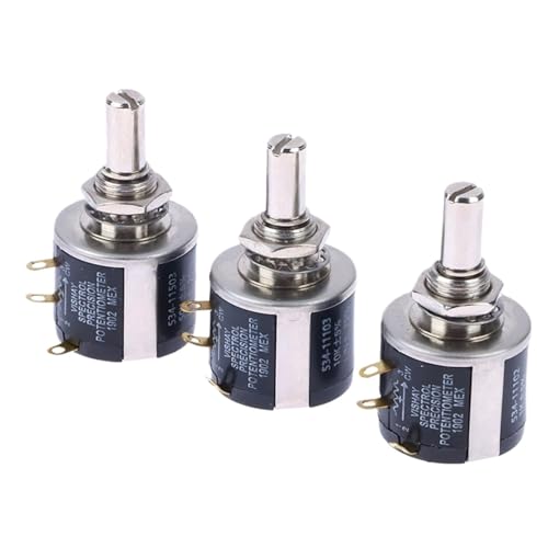 3 Stück 534-1-1 Präzisionsspulen-Drahtpotentiometer 534 2 W 100R 200R 500R 1K 2K 5K 10K 20K 50K 100K(10K) von HQYCL