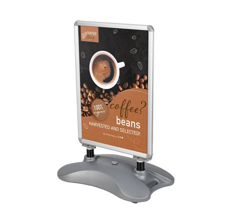 HR Direktverkauf GmbH Einzelrahmen Kundenstopper WindSign „Simple“ DIN A1 doppelseitig 32 mm-Profil von HR Direktverkauf GmbH