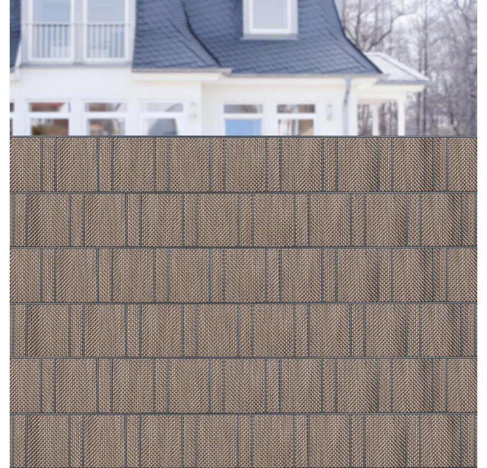 HR Direktverkauf GmbH Sichtschutzstreifen Vorteilspack Zierstreifen aus Rattan - Bronze und Silber von HR Direktverkauf GmbH
