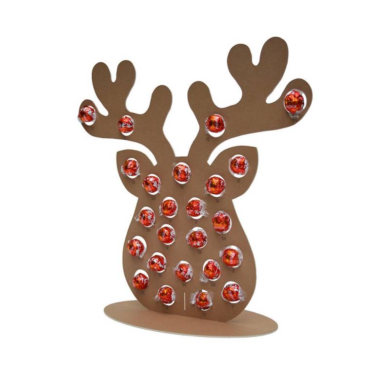 HR Direktverkauf GmbH befüllbarer Adventskalender für runde Schokokugeln- Motiv Rentier oder Pinguin von HR Direktverkauf GmbH