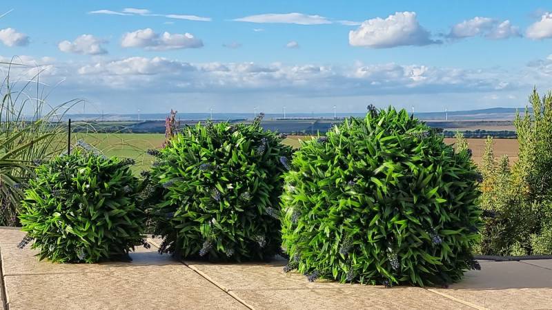 Kunstpflanze dekorative Lavendel Kugel mit Blüten, immergrün, 3 Größen verfügbar, HR Direktverkauf GmbH von HR Direktverkauf GmbH