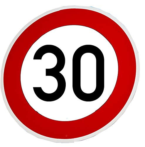 Geburtstagsschilder - VERKEHRSSCHILD 30 KM/H Schild DN 60 cm Nr. 274-53 zum Geburtstag als Geburtstagsgeschenk für Verkehrszeichen StVO 600 mm Geburtstagsschild RAL Straßenschild Schilder Verkehrsschilder Straßenschilder Geburtstagsverkehrsschild Straßenzeichen von HR Gruppe Deutschland GmbH