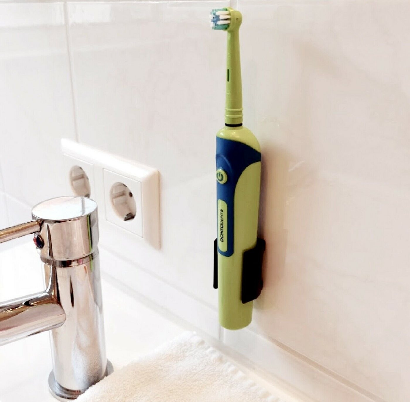 HR-IMOTION Zahnbürstenhalter Zahnbürstenhalter elektrische Zahnbürste OHNE BOHREN Wandhalter zum ankleben von HR-IMOTION