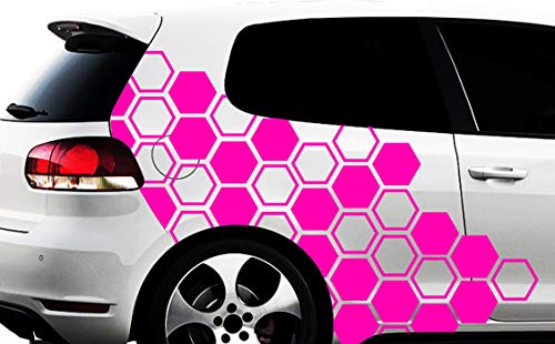 Hexagon Pixel Cyber Camouflage XXL Set Auto Aufkleber Sticker Tuning Wandtattoon von PGONA