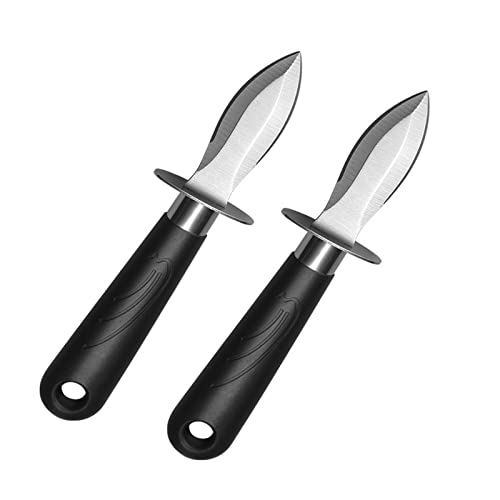 2 Stück Austernschälmesser Austernmesser Shucker Set Schalentiere Meeresfrüchte Öffner Kit Werkzeuge - C von HRASY