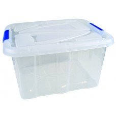 Aufbewahrungsbox Lagerbox Box mit Deckel, 17 Liter, 23 x 40 x 32 cm Stapelbox von HRB