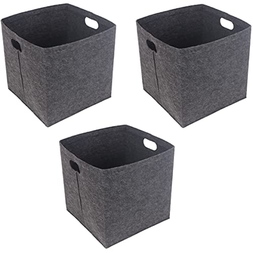 HRB 3er Set Aufbewahrungsbox neutral, Aufbewahrungskorb passend für Regal, Korb anthrazit, faltbarer Organizer als Spielzeugkiste HRB 3er Set Aufbewahrungsbox neutral, Aufbewahrungskorb passend für Regal, Korb anthrazit, faltbarer Organizer als Spielzeugkiste von HRB