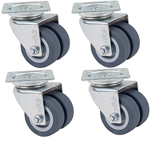 HRB Strandkorbrollen, 4 Stück Lenkrollen Premium, Tragkraft 400 kg von HRB