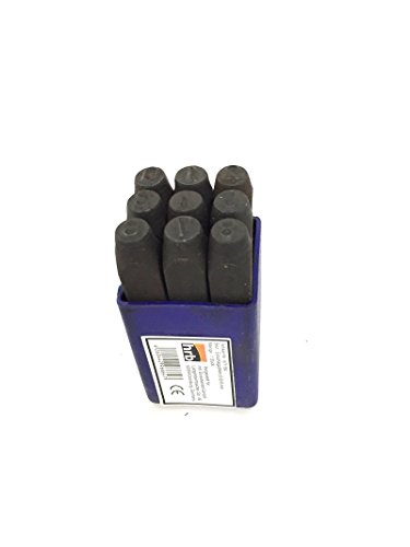 HRB 9 TLG. Zahlenstempel, Schlagzahlen Satz, Verschiedene Größen 2-12 mm (Schlagzahlen 10mm) von HRB