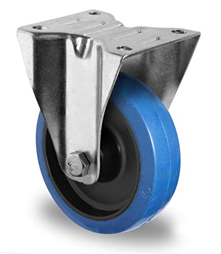 HRB Blue Wheels Lenkrolle m. Bremse, Lenkrolle, Bockrolle 80-200mm (80 mm Bockrolle) von HRB