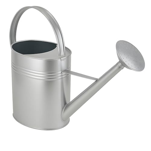 HRB Zinkgießkanne 10 L, Gießkanne feuerverzinkt, langlebige Metallgießkanne für den Innen- und Außenbereich Giesskanne mit Gießbrause Bewässerungssystem von HRB