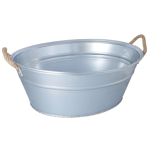 HRB Zinkwanne wasserdicht Liter Volumen Getränkekühler Eiswürfelbehälter Pflanztopf aus Zink (28 Liter) von HRB