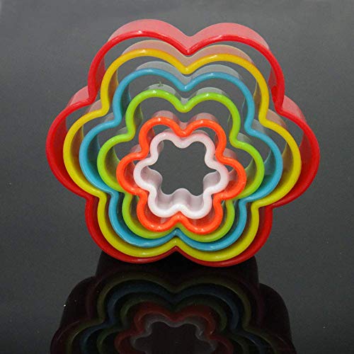 Ausstechformen,6 pcs Ausstechform Ausstechformen Blume Form Ausstechformen Lebensmittel Ausstecher Keksformen Kunststoff Fondant Cookie Cutter Kuchen und Gebäck Ausstechformen für Kuchen Sandwich von HREDZEO