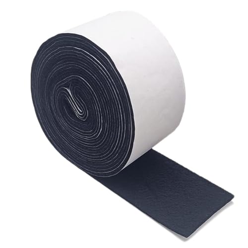Rollen Selbstklebende Filzstreifen,Schwarz Filzstreifen er Rollen Filzband Selbstklebend Leicht Zuschneidbar Filzrolle Filz Möbelpolster für Stühle Bodenschutz 300cmx2cm von HREDZEO