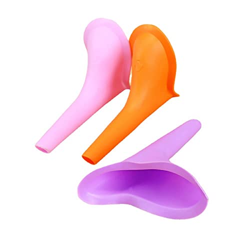 HREDZEO Tragbares Urinal für Frauen,3 Pcs Frauenurinal Frauen Urinale Silikon Trichter Urinale Aid Vertikale Portable Pee Trichter für Reisen Camping Outdoor Aktivitäten von HREDZEO