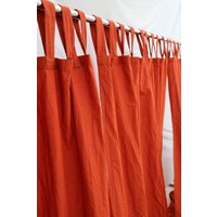 Gebrannte Orange Zwei-Panel-Duschvorhang Extra Lange Bauernhaus Duschvorhang, Wohnzimmer Vorhang 100% Baumwolle Vorhang, Fenstervorhang von HRHandicraft